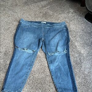 Lane Bryant Stylish Blue Distressed Women Jeans